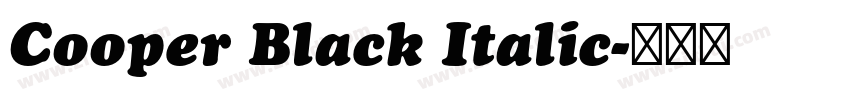 Cooper Black Italic字体转换